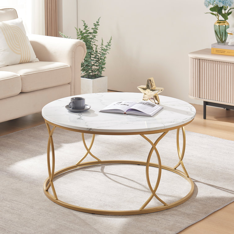 Mercer41 Gold Living Room Table Set Of 3, Coffee Tables And Consold